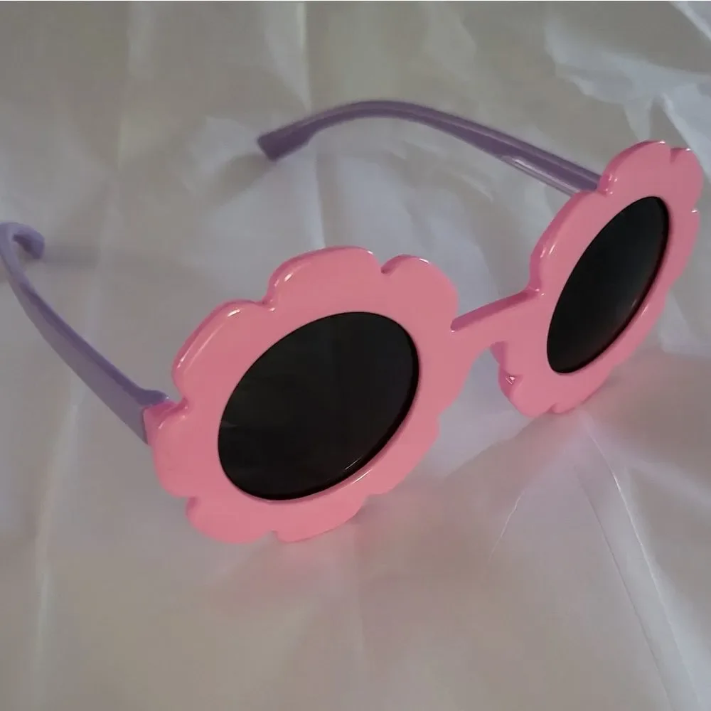 NEW! Kids Round Flower Sunglasses, Cute Daisy Glasses for Toddler Girls …